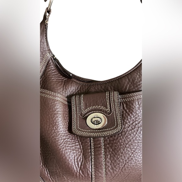 Coach Bags Coach F3956 Dark Brown Shoulder Bag Turnlock Vintage